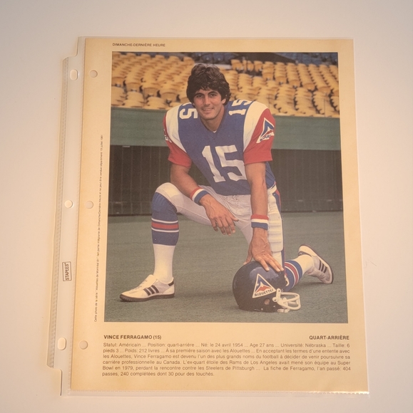1981 Montreal Alouettes CFL Dimanche Derniere Heure Football Prints - Picture 2 of 16